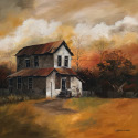 Abandoned Farmhouse  -  30 x 30   Acrylic on canvas