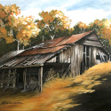Bentons Back Barn  -  16 x 20   Acrylic on canvas
