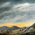 Stormy Mesa  -  30 x 30   Acrylic on canvas