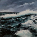 Rough Water   -  18 x 36  Acrylic on Canvas