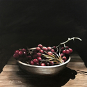 Bowl of Grapes  -  18 x 18   Acrylic on canvas