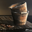 Two Baskets  16 x20   Acrylic on canvas