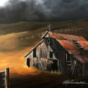 Nebraska Storm  -  11 x 13   Acrylic on canvas