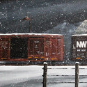 Wisconsin Train  18 x 36   Acrylic on canvas