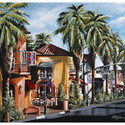 Palm Canyon Drive  28 x 30   Acrylic on canvas