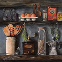 Vintage Kitchen  20 x 20  Acrylic on Canvas