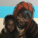 Madonna & Child - 24 x 48  Acrylic on Canvas