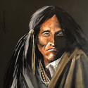 Indian Woman  18 x 18   Acrylic on canvas