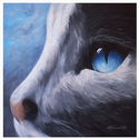 Cat #1  30 x 30   Acrylic on canvas. SOLD