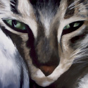 Cat #3  36 x 48   Acrylic on canvas. SOLD